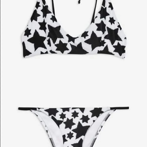 Topshop Star Print Bikini Swimsuit - Picture 1 of 8